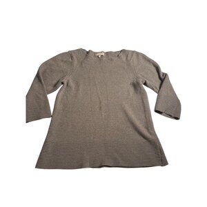 Benedetta B. Ribbed Tan  made in Italy Sweater  Womens L Merino Wool cashmere